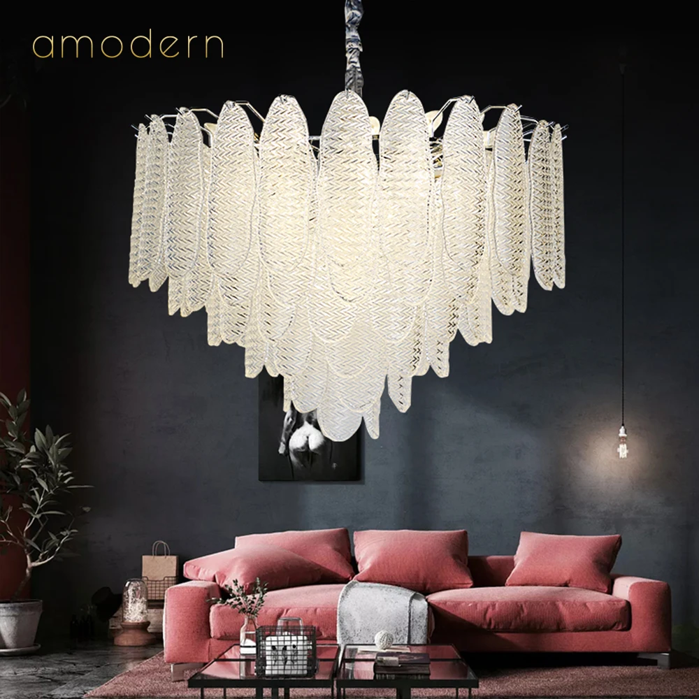 Vintage Style Unique Design Glass Lampshade Fancy Modern Gold And Crystal Pendant Light European Ceiling Lamp Bedroom Chandelier