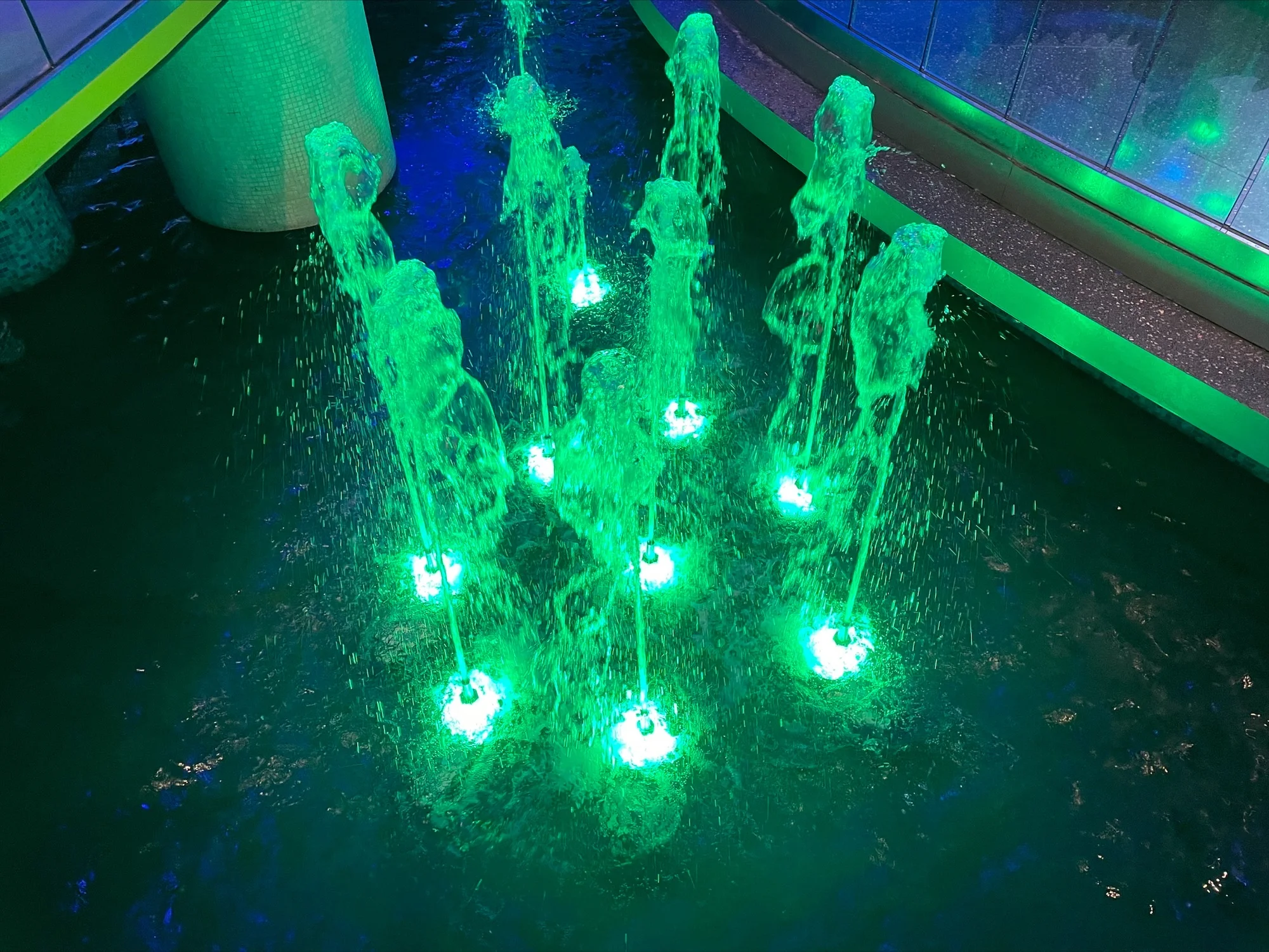 IP68 waterproof 9*3W led commercial fountain lights