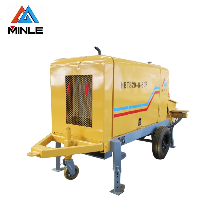 MINLE Factory Direct mobile portable concrete line pump trailer mounted type/diesel stationary concrete pump machine for sale