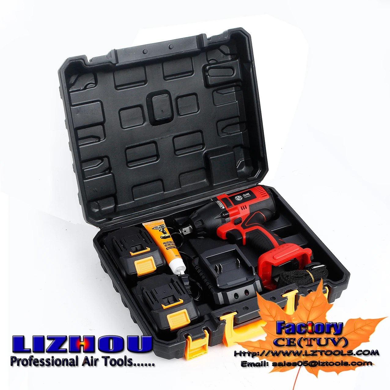 Car repair tool HOT LZ-6151  12.5mm  360N.m 1500mAh 2pc Li-ion Electric Wrench Repairing Tools LIZHOU  Li-ion  hammer