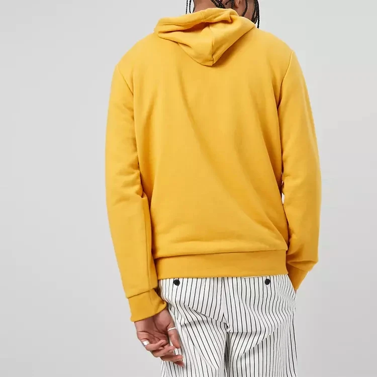Yuwen High Quality 100% Combed Cotton Blank High Quality Custom Hoodies Plain Yellow Unisex Hoodie China
