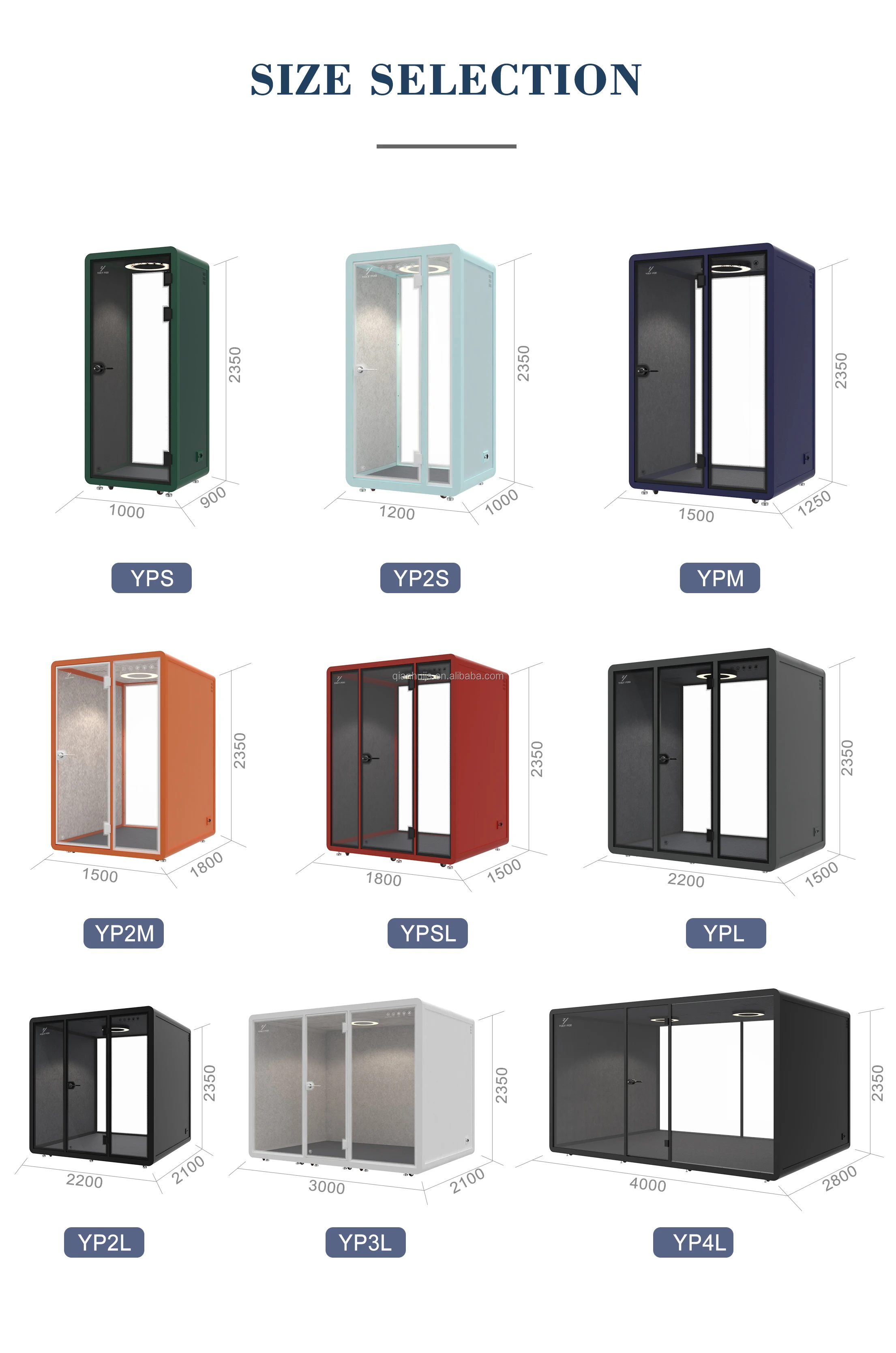 Customized 35 db office cabin soundproof pod office booth movable meeting booth for business area