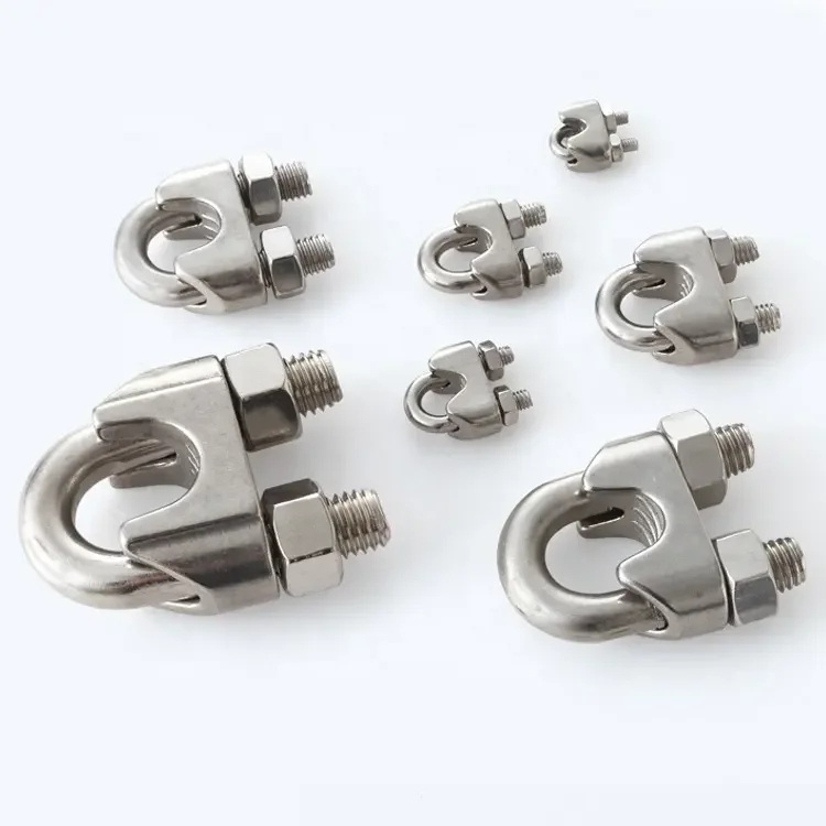 Hot Selling Wire Rope Clip Stainless Steel 304 Ss316 Hardware US Malleable Type Wire Rope Fittings