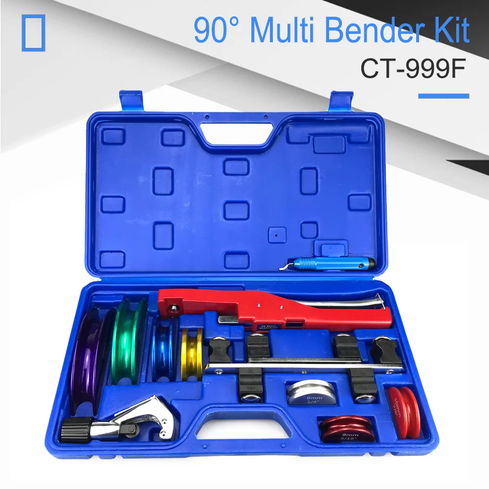 Ct-999Rf 6-22Mm New Hand Tool Set Hvac Refrigeration Copper Pipe Bending Tools 90 Degree Tube Bender Kit