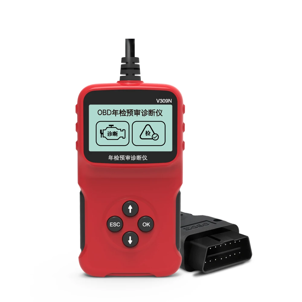 Best V309 Automotive Diagnostic Scanner Vehicle Scan Tool Car Code Scanner Handheld OBD II Tester Fault Diagnosis Instrument