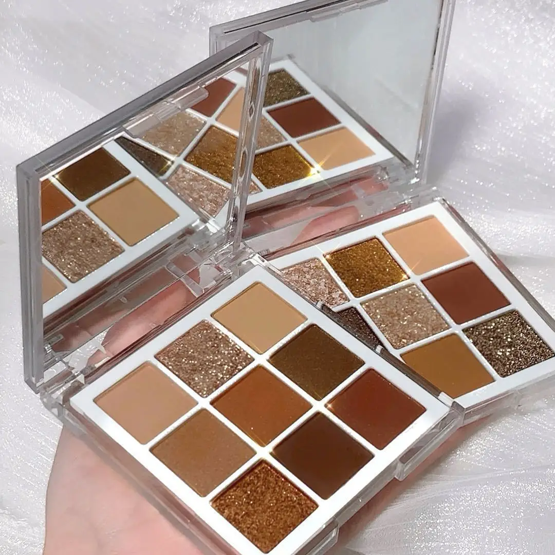 Private Label Sculptor 9 Color Eyeshadow Palette Matte Pearlescent Long Lasting Waterproof Custom Logo sombras de maquillaje