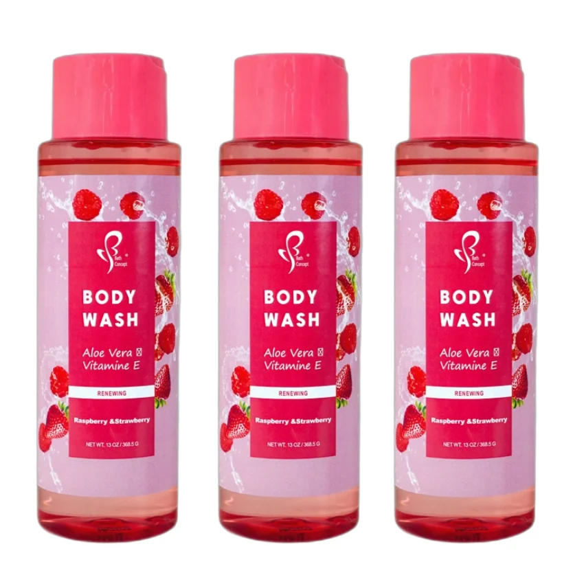 18+ Years GMPC Factory strawberry lightening custom logo oem body wash gel de douche gommant best shower gel manufacturer