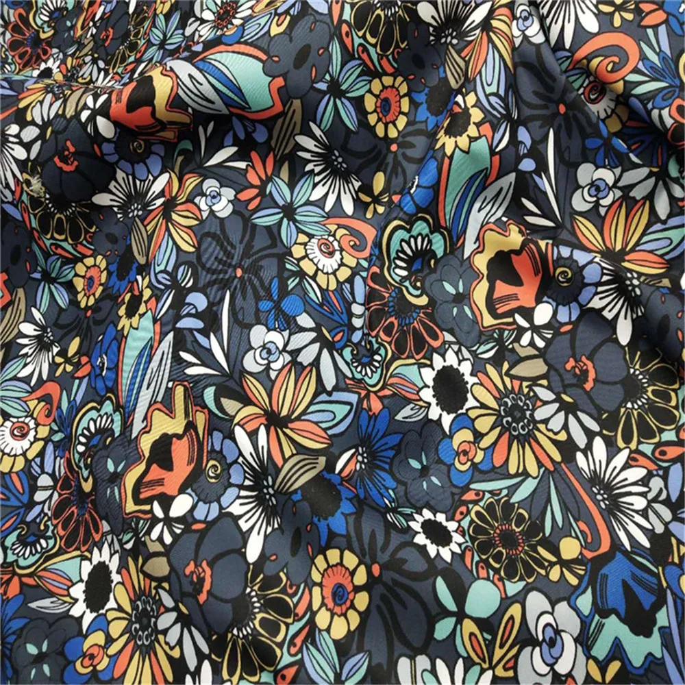 
print twill microfiber peac skin fabric for beach shorts 