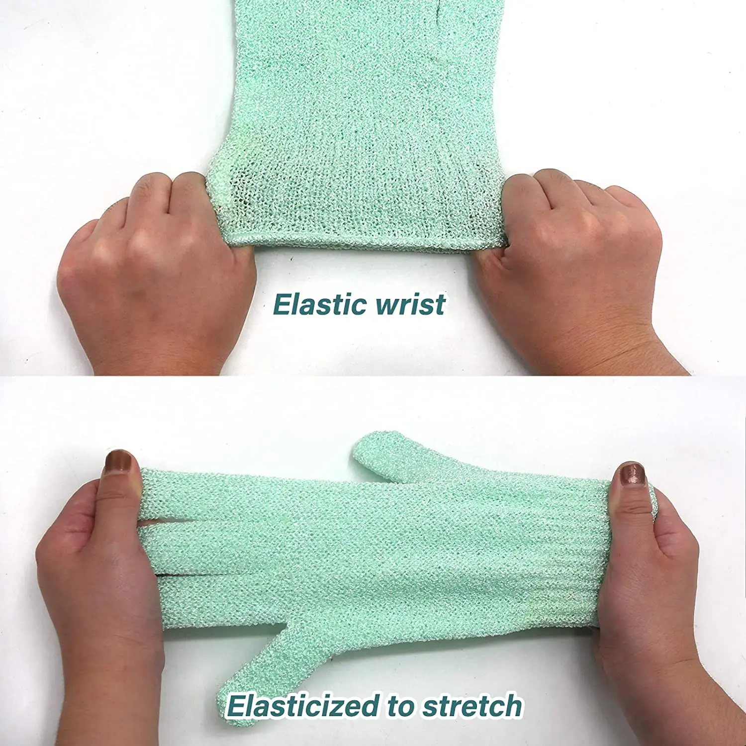 Custom Five Fingers Mitt Massage Dead Skin Remover Body Exfoliator Gloves Body Scrubber Shower Exfoliating Bath Gloves