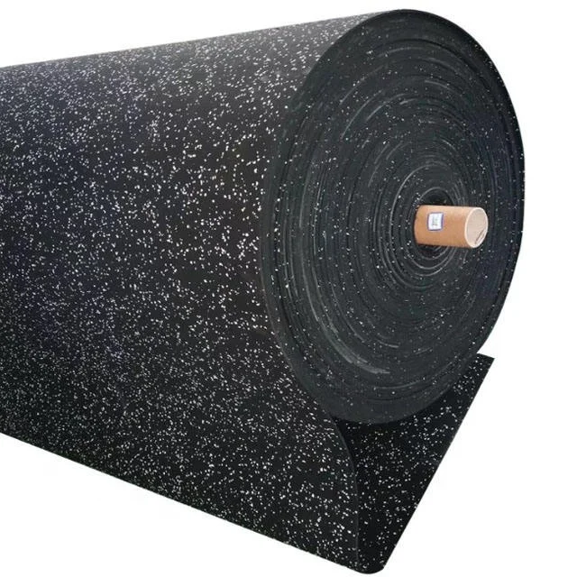 DENSITY 1100kg/m3 Gym Rubber Flooring Epdm& Sbr 2-10mm Thickness Rubber Floor Roll for Gym