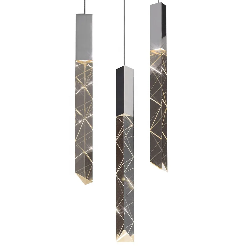 Modern Loft Led Chandelier K9 Crystal Duplex Stair Chandelier Living Room Hotel Ceiling Hanging Light Luxury Pendant Lamp CZ2852