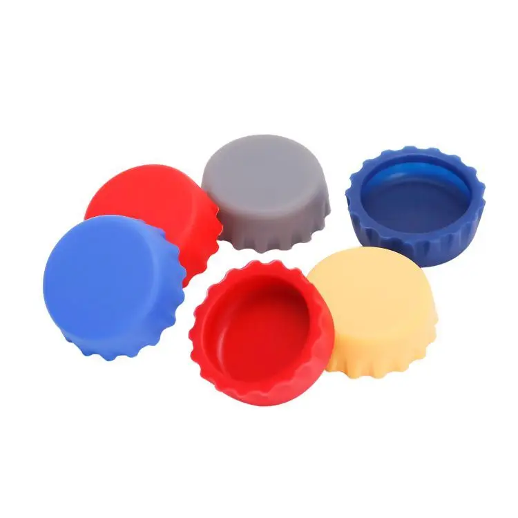 Silicone Beer Bottle Cap Reuse Practical Colorful Leak Free For Wine Beer Beverage Bottle Novelty Sealer Stopper Caps