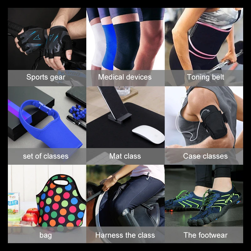 SBR punching diving material Lacquer belt sports protective gear fabric sheet Black Styrene butadiene rubber