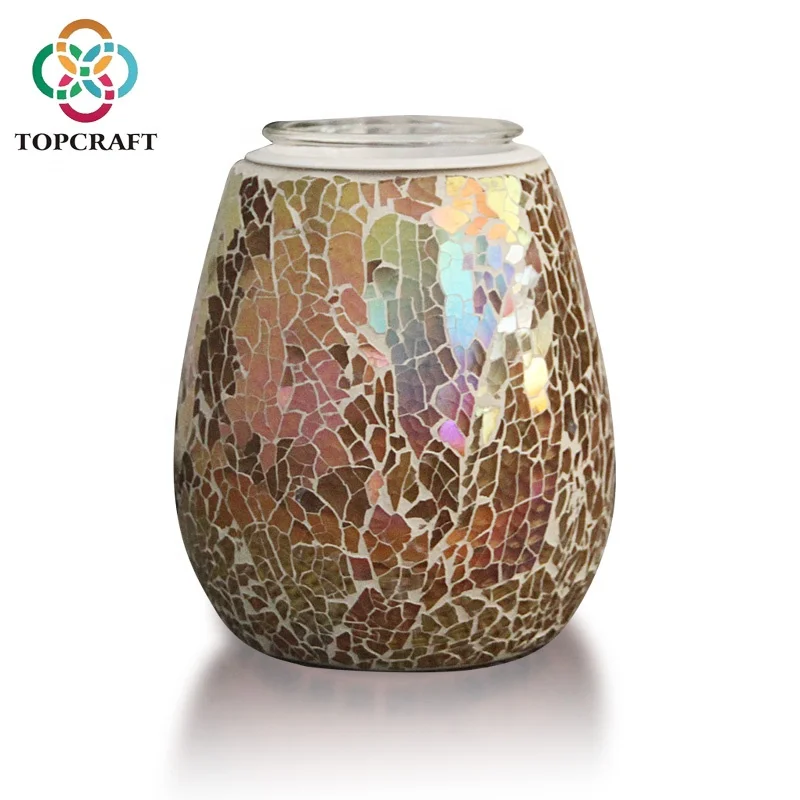 New mosaic lighting glass electric candle wax melter 13 colors for choose