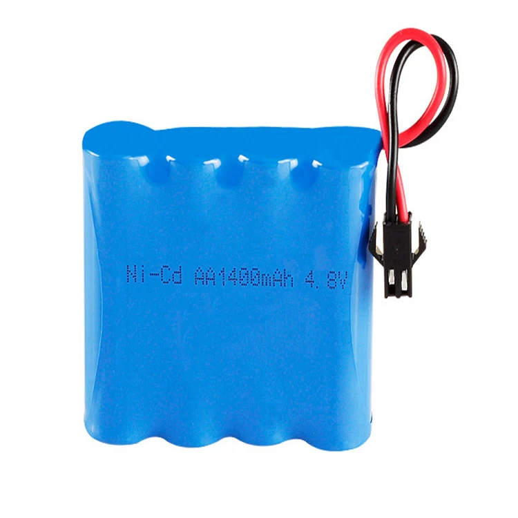 Recharge 4.8V AA1000mah 1200mah 1400mah 1800mah 2000mah Nicd battery with JST connector rechargeable battery factory OEM and ODM
