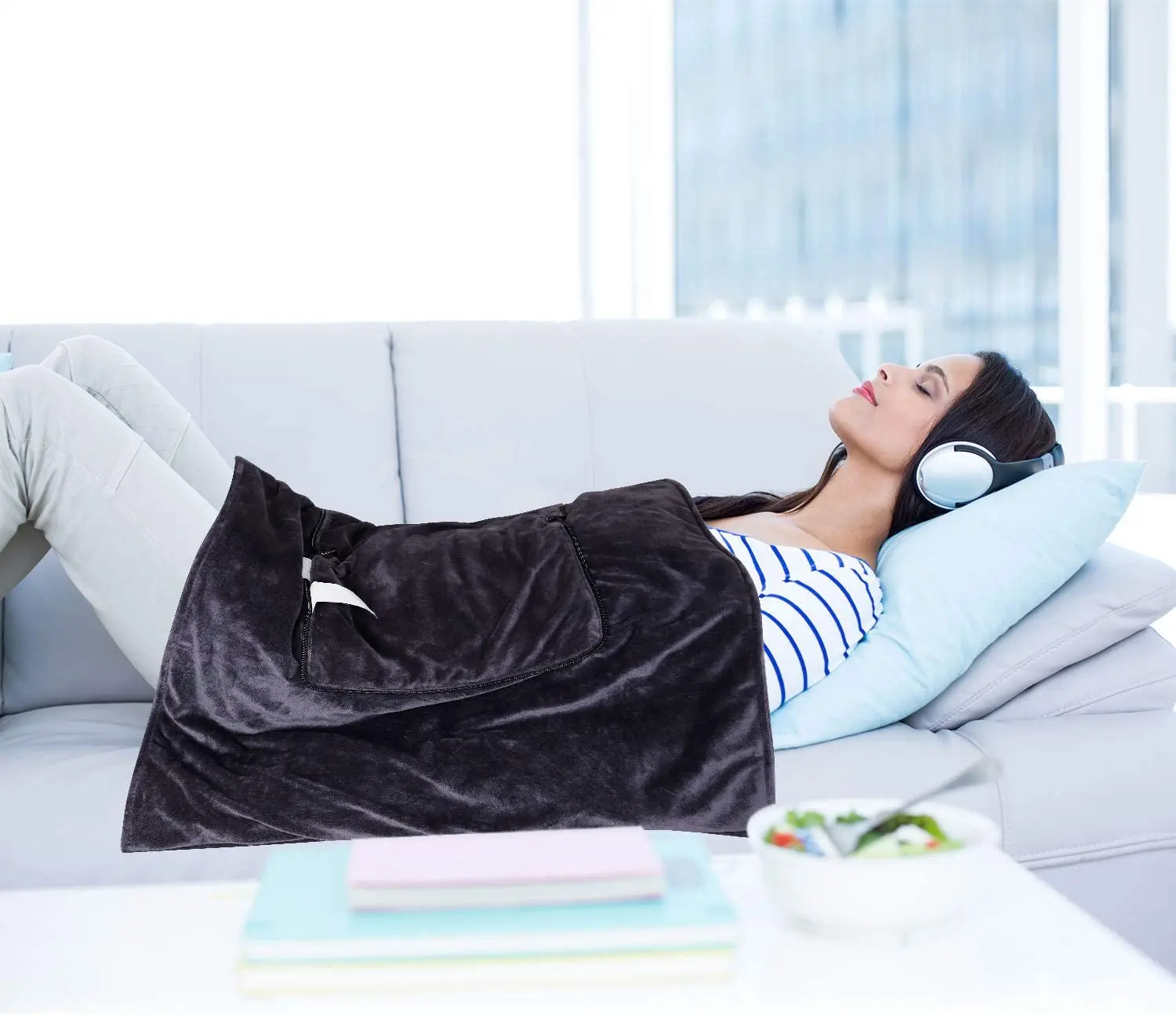  Портативное электрическое одеяло с подогревом перезаряжаемая литиевая батарея USB-портом водонепроницаемые флисовые дорожные одеяла