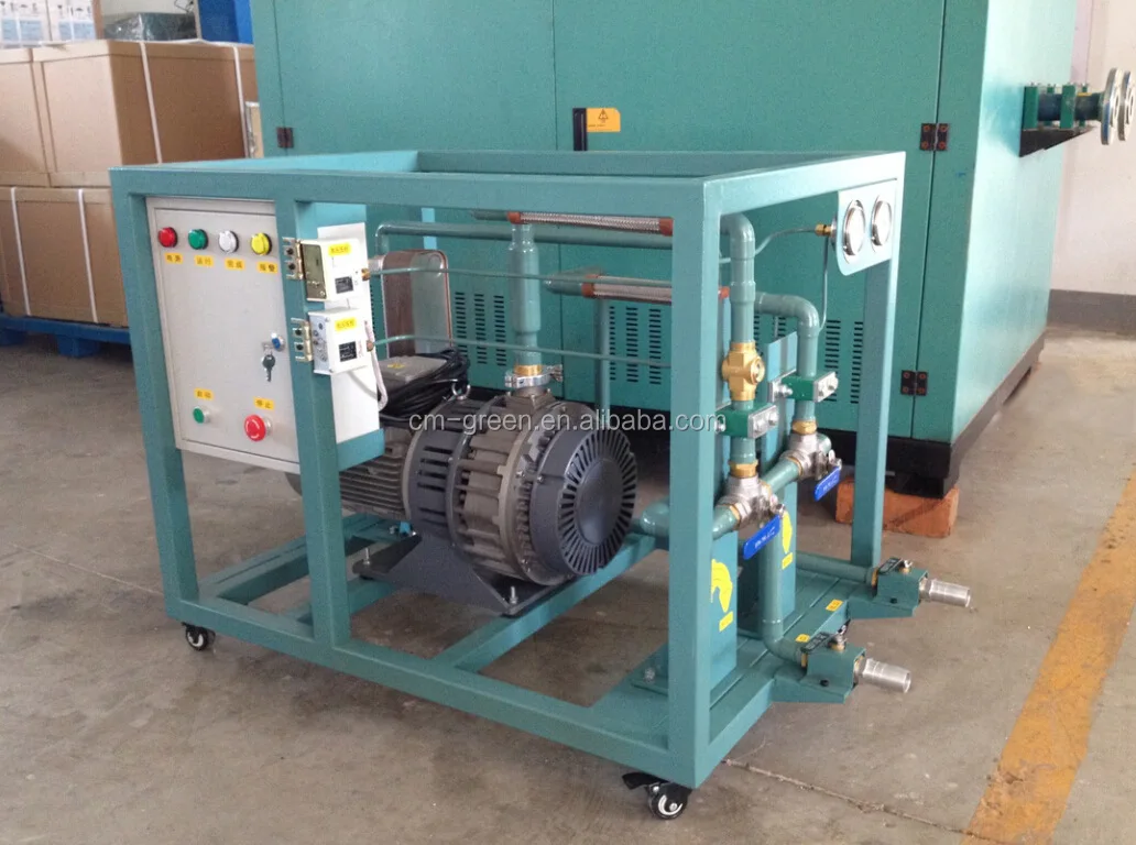 Oil-Less Water Cooling Low Pressure Refrigerant Recovery Machine 4HP Refrigerant R123/R245FA/R141B/R1233zd Charging Machine