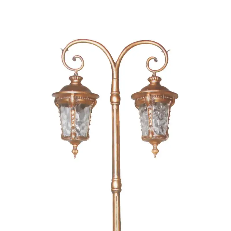 Bridgelux Chip Led Antique Cast Aluminum Lamp Post Outdoor All In One Solar Street Light With Pole