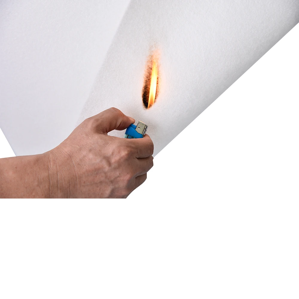 Virgin Usa Mattress Interlining Automotive Interior Non-flammable Safe Cfr1633 Fire Retardant Fiber Wadding