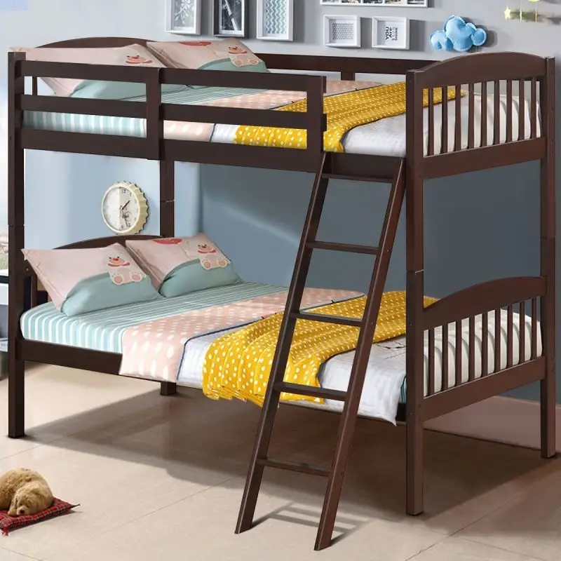  Solid Wood Twin Bunk Beds with Individual Kid Bed
