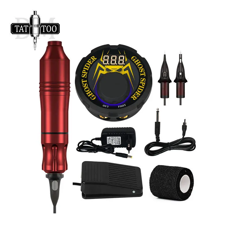 Complete Tattoo Machine Pen Kit Set Tattoo Power Supply Professional Tattoo Kits for Beginner Starter Supplies