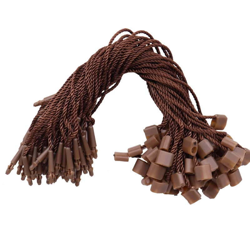 Customized your design seal ribbon locking seal elastic lock waxed 2021 hemp rope plastic for hang tag string