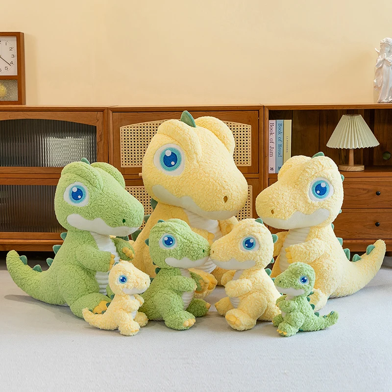 Higher quality plush doll Big-Eyed Dinosaur Long Plush PP Cotton cute Dragon Stuffed Animal Toy
