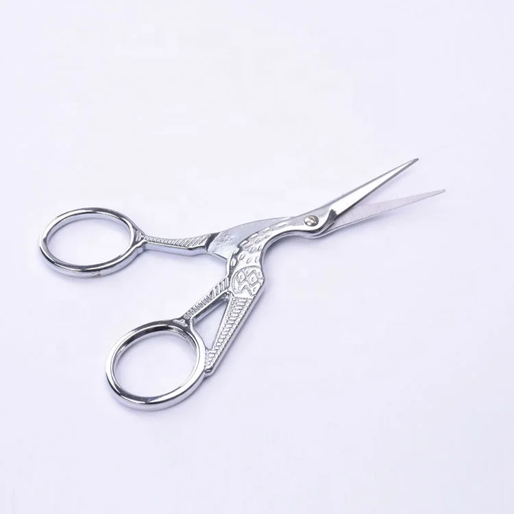 Crane design cross stich sewing scissors for needlework