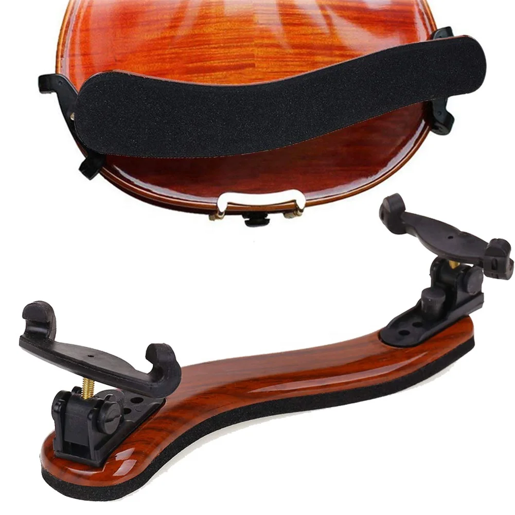 Violin Shoulder Rest Support Professional 4/4 3/4 Size Adjustable Maple Wood Violin Shoulder Rest Violin Parts Accessories