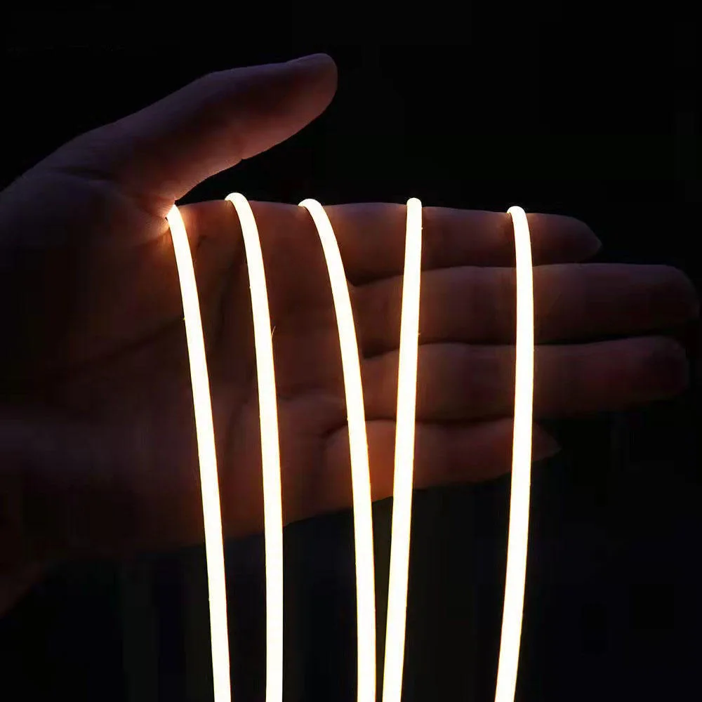 Ultra-Thin 3mm FOB COB LED Strip Light 12V 24V 4mm 5mm USB TV Backlight Flexible RGB/RGBW Cob LED Strip with WiFi Switch Mode