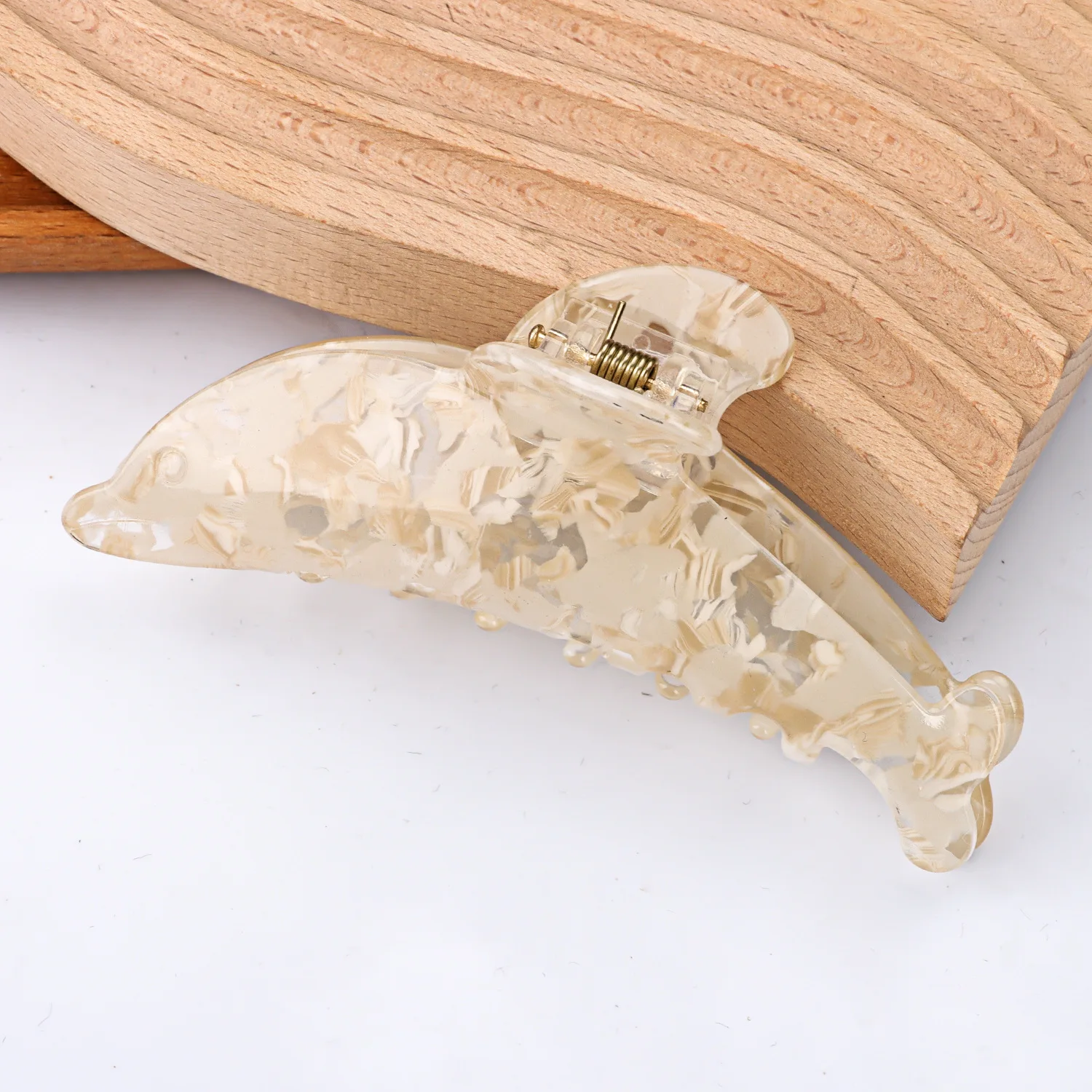 Korea INS acrylic hair accessories fashion design sea cute dolphin hair claw clip coiled hair shark clip for girls