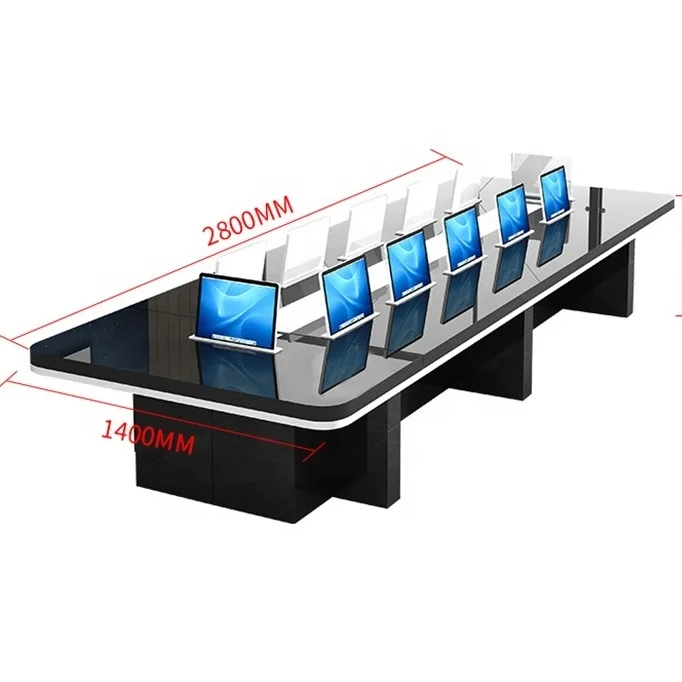 Стол для конференций черный глянцевый 1 комплект