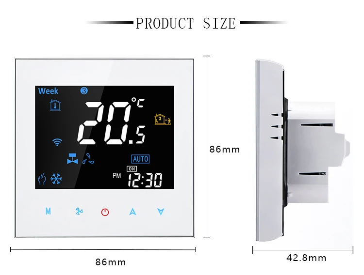 
BAC-3000 0-10V Fan Coil modulating Room adjustable Thermostat 