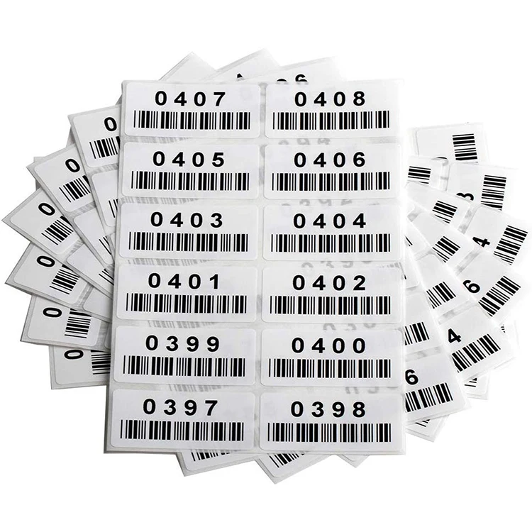 Wholesale Self Adhesive Consecutively Numbered Pre-printed Barcode Labels