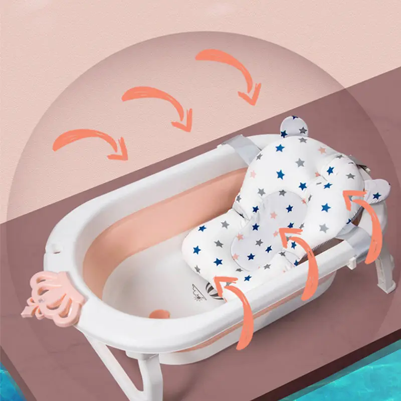 Hot-sale Folding Cute Plastic Bathtub Portable Bathroom  Baby Bath Tub