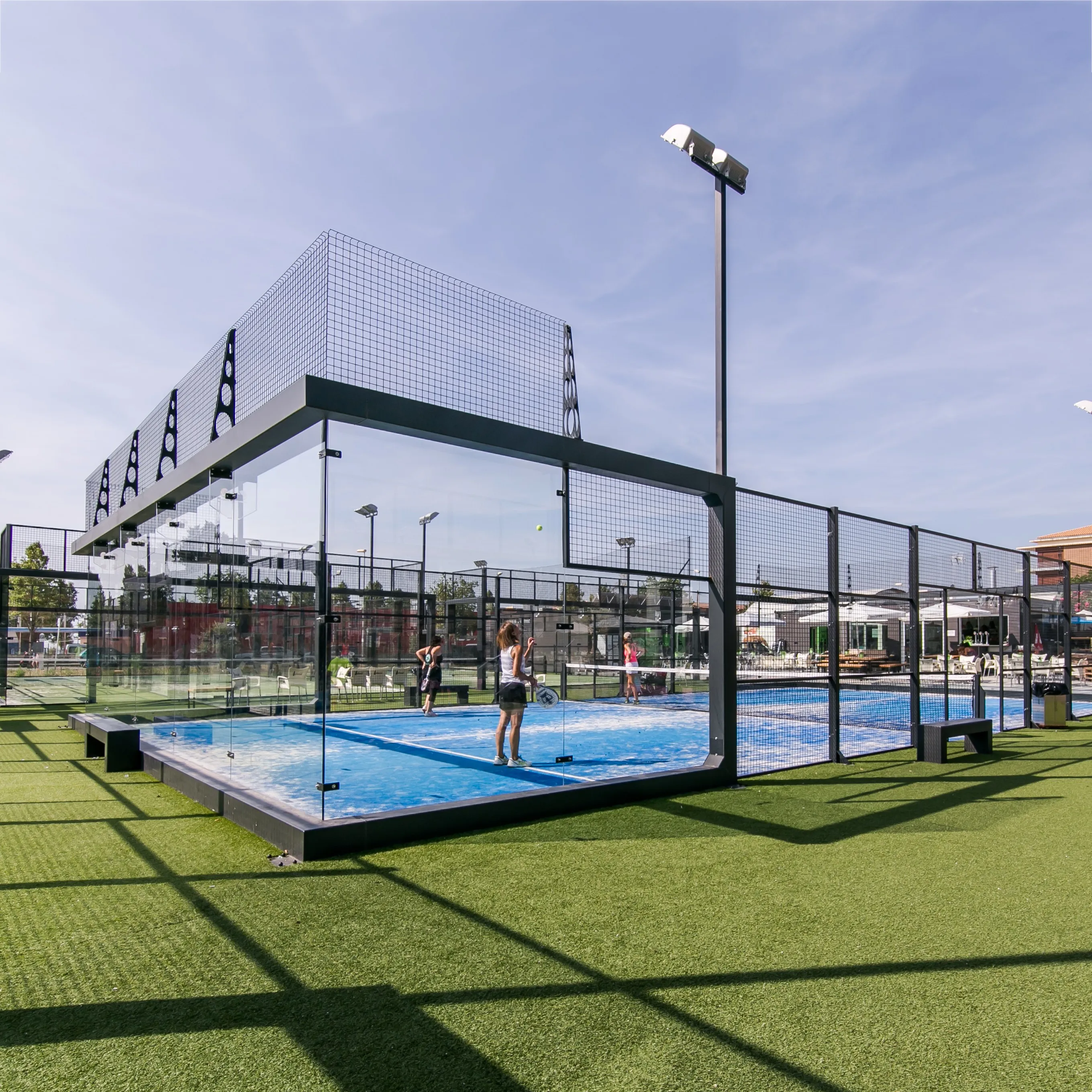 Panoramic Paddle Court For Sporting Stadium Panoramic Padel Tennis Court Complete Court Field
