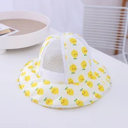 Панама детская летняя сетчатая с клубничками, Панама от солнца для маленьких девочек, пляжные аксессуары, дышащая, для отдыха на открытом воздухе, 1-3