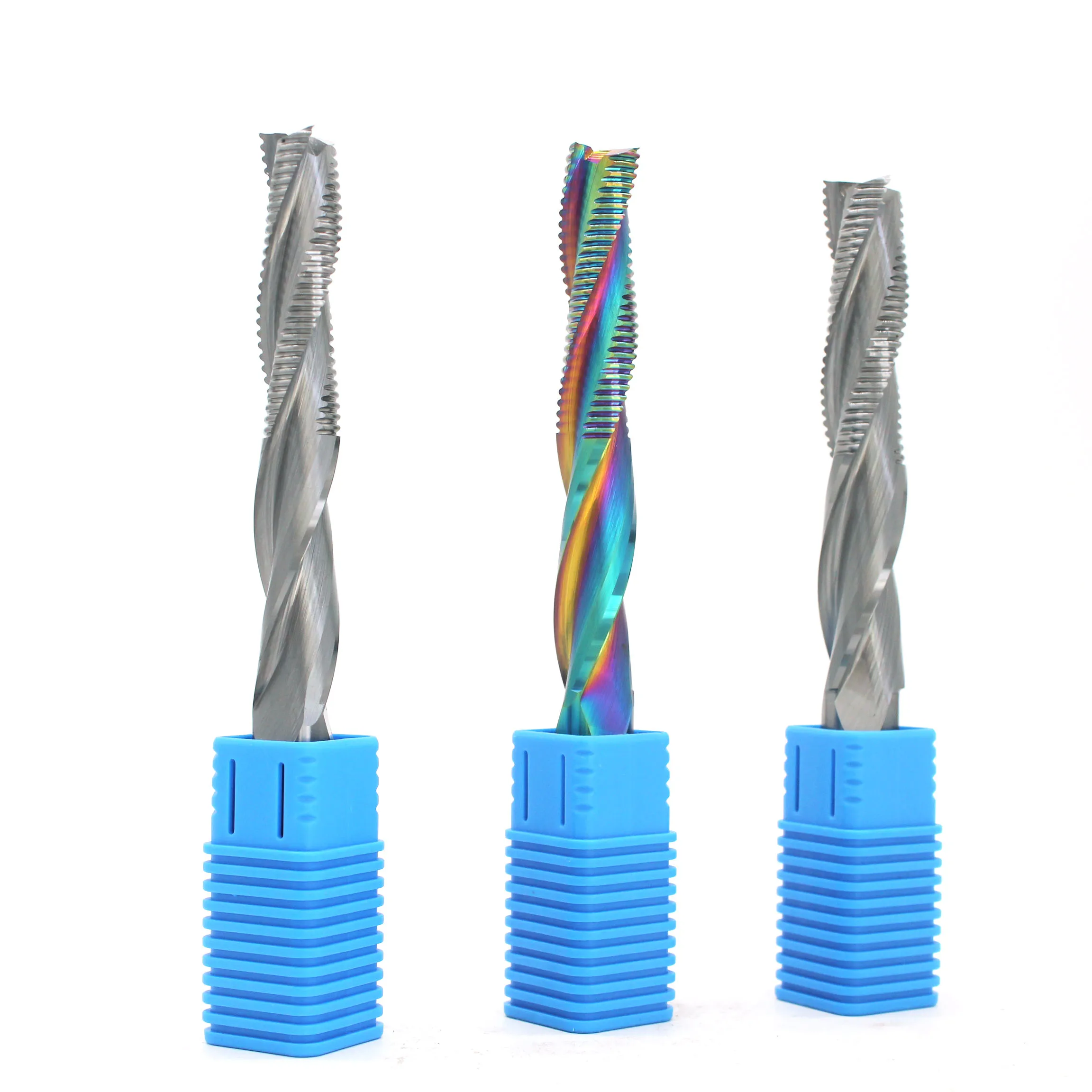 Custom CNC HardwoodSolid Carbide Spiral Compression Drill Bit 3-Flutes Keyhole Milling Cutter