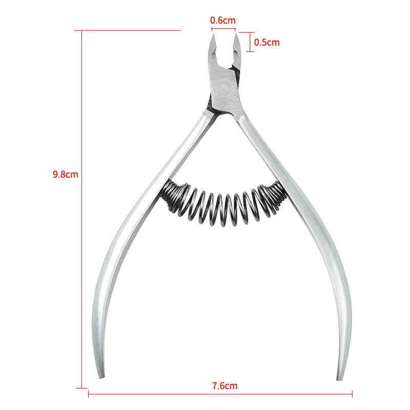 Amazon Hot Sales Wholesale Stainless Steel Spring Toe Nail Cuticle Clipper Plier Cuticle Nipper