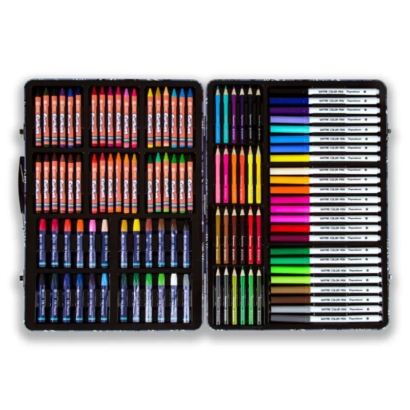 Hot Selling Muti Colors 108pcs Folding Canvas Bag Colored Pencil Colour Pencils For Kids