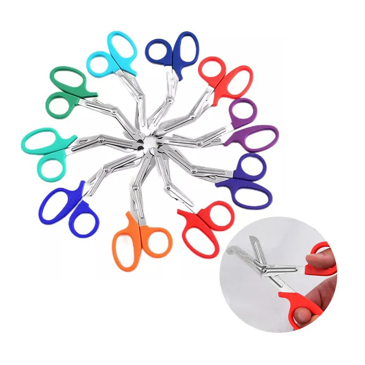 New colorful stainless steel curved medical lister bandage plaster scissors for nurse