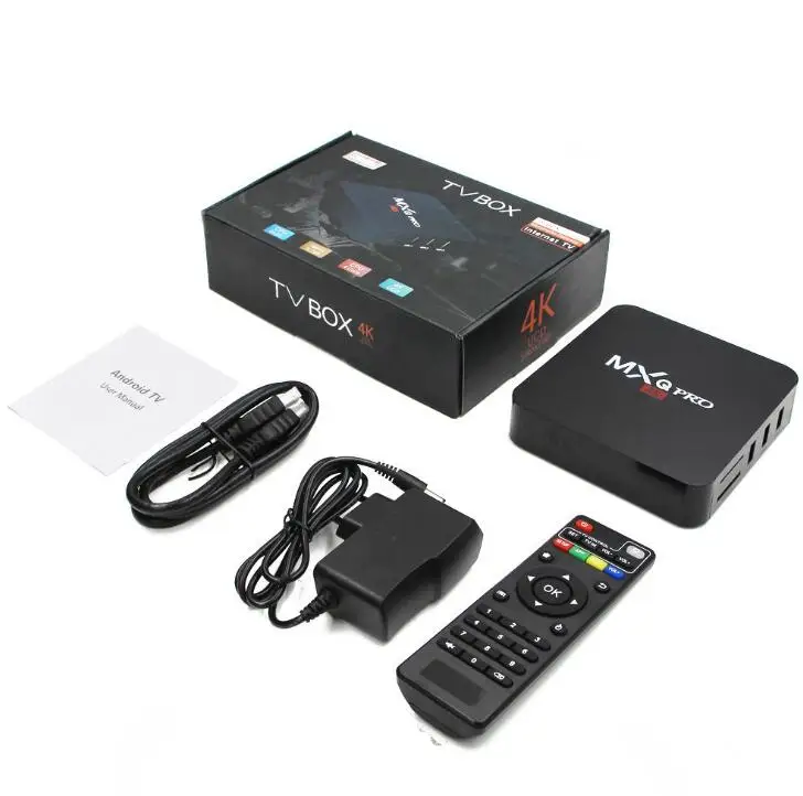MX Pro 4K HD 1 + 8G 2 + 16G Wifi Android 7,1 четырехъядерный Смарт ТВ приставка медиаплеер