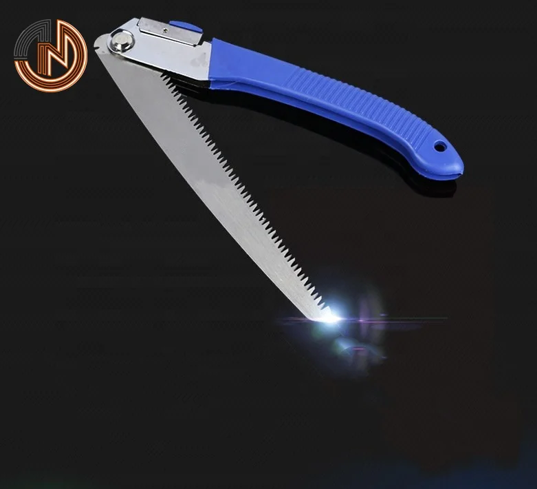 Spot wholesale manual portable woodworking garden three-side grinding tooth mini pruning hacksaw folding hand saw for wood
