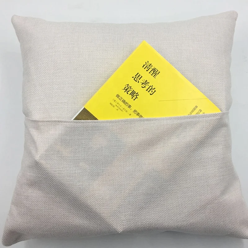 Christmas Decoration 16 Inch Sublimation Pocket Pillow Cover Throw Pillow Case With Magazine Pocket