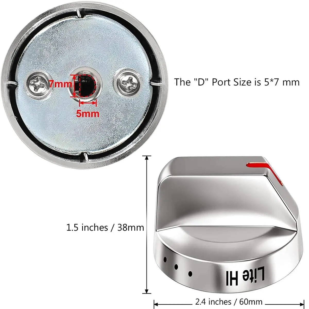 DG94-03500A Stove Knobs for  Oven Range Replacement DG64-00347A, DG64-00473A, DG64-00472A DG94-03500A/Z