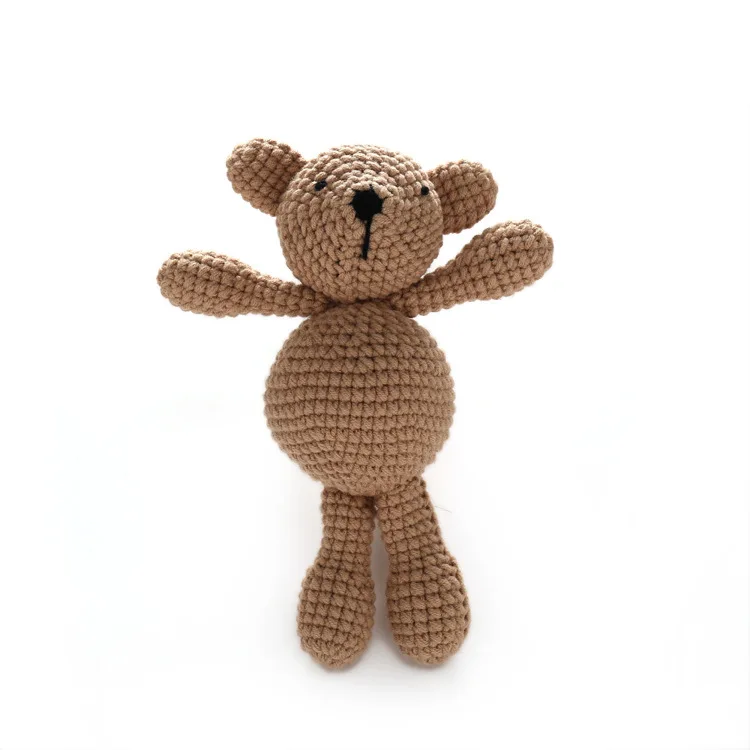 New hand-woven baby photography clothing bear doll hat