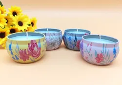 Hot Sales Gift Set Aroma Tins Jar Candle Natural Soy Wax Scented Candles Wholesale Luxury Tin Candle