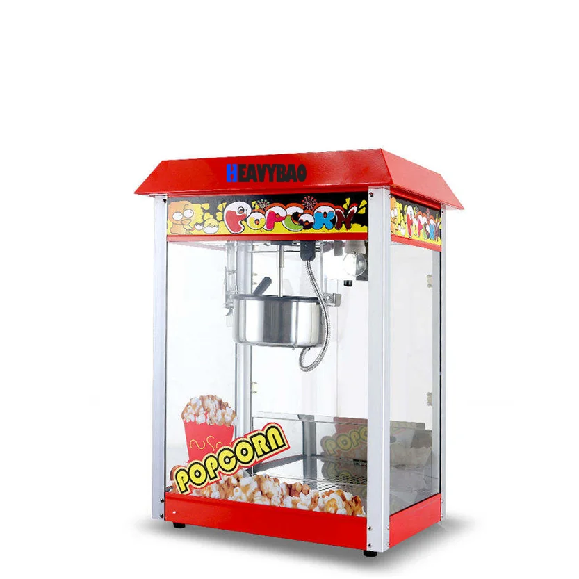 Heavybao Commercial Cinema Popcorn Machine Countertop Maker Popper for Food Shops