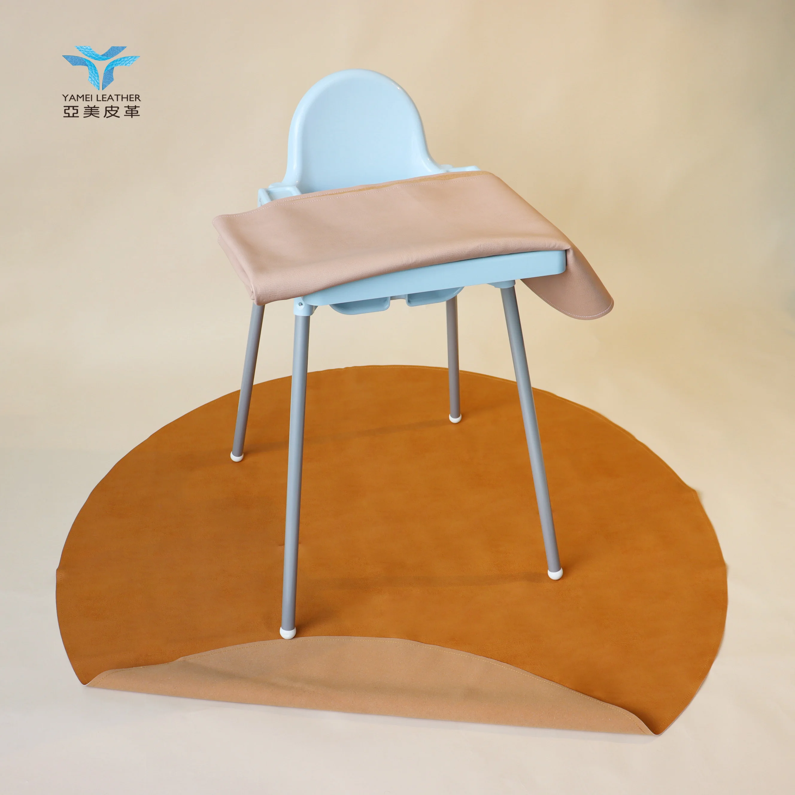 Wholesale New Design printed Leather Messy Play Mat Splat Mat Baby Carpet Toys splash mat For Under High Chair