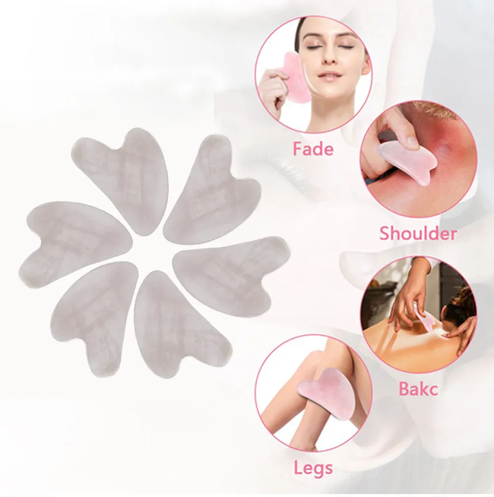 Pink Gua Sha Scraper Board Face Massagers Jade Gua sha Roller Facial Skin Care Tool For Face Neck Skin Body
